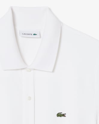 Jumpsuit aus Stretch-Piqu&eacute; mit Polokragen