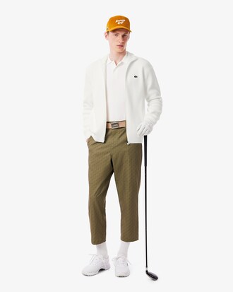 Golfpullover aus Rippstrick mit Reißverschluss