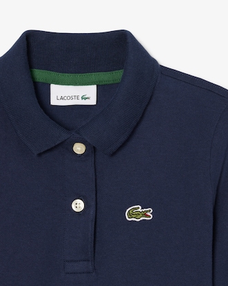 Kleid aus Stretch-Piqu&eacute; mit langen &Auml;rmeln