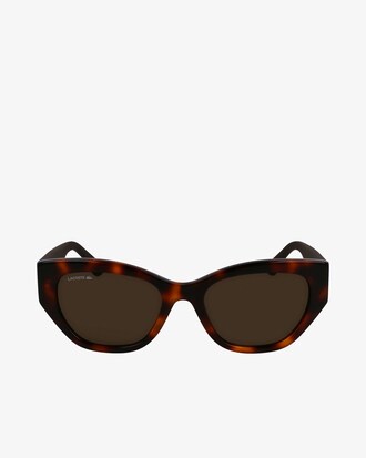 Rechteckige Acetat-Sonnenbrille mit Monogramm