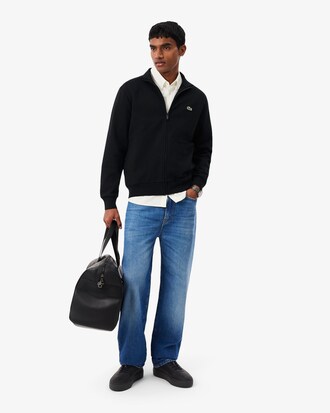 Sweatshirt aus Baumwollfleece mit Rei&szlig;verschluss