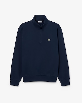 Sweatshirt aus Fleece mit Kragen und Rei&szlig;verschluss