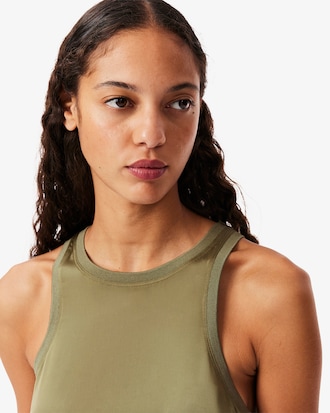 Slim Fit-Tanktop aus fließendem Satin