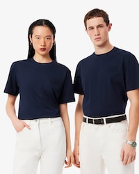 T-Shirt aus Baumwolljersey mit tiefgepr&auml;gtem Branding