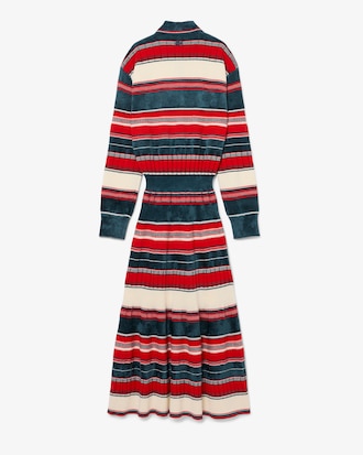 Runway Maxikleid mit Streifen und Polokragen