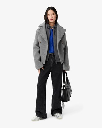 Hoodie aus Piqué mit Reißverschluss