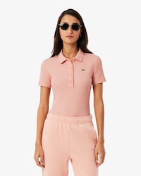 Slim Fit-Polohemd L.12.D aus gerippter Baumwolle