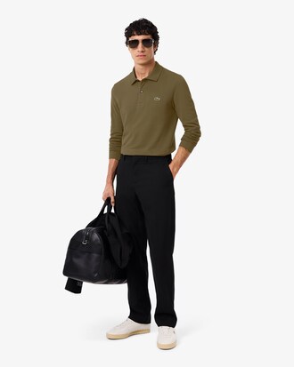 Slim Fit-Polohemd L.12.12 mit langen &Auml;rmeln