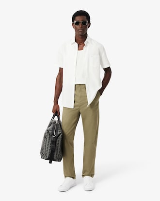 Regular Fit-Chinohose aus Baumwoll-Twill