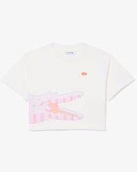 T-Shirt aus Baumwolle mit Kroko-Print