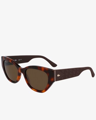 Rechteckige Acetat-Sonnenbrille mit Monogramm