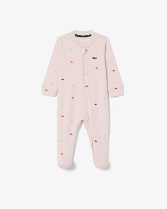 Baby-Strampler aus Piqu&eacute; mit Print