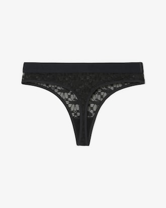 Tanga aus Spitze mit Logo-Bund