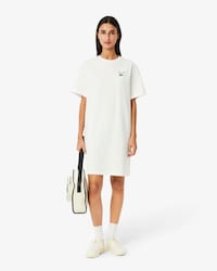 Übergroßes T-Shirt-Kleid mit Jersey-Branding