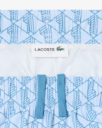 Halblange Badehose mit Monogramm-Druck