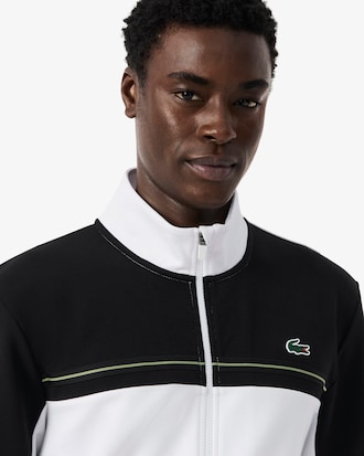 Sport-Sweatshirt mit Rei&szlig;verschluss und Colorblock-Design