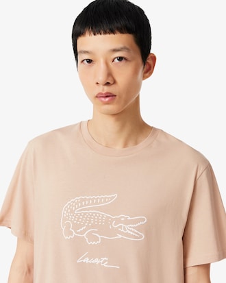 Loungewear-T-Shirt aus Baumwolle mit Print