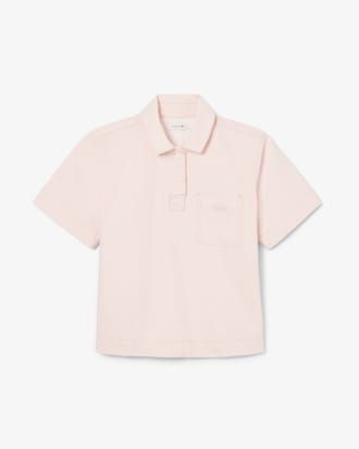 Oversized-Polohemd aus Denim