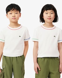 T-Shirt aus Baumwolle mit kontrastierender Einfassung