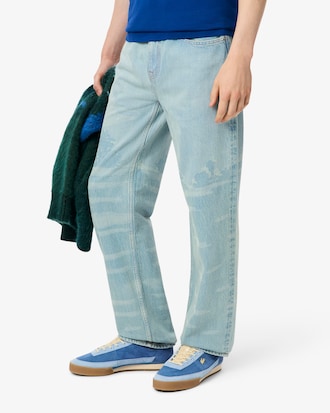 Straight Fit-Jeans aus Denim mit Landschaftsmotiv