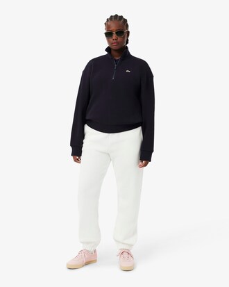 Sweatshirt aus Piqu&eacute; mit Rei&szlig;verschluss und hohem Kragen