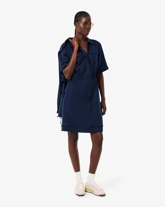 Hemdkleid aus flie&szlig;ender Leinenmischung