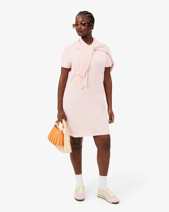 Slim Fit-Polokleid aus dehnbarem Mini Piqu&eacute;