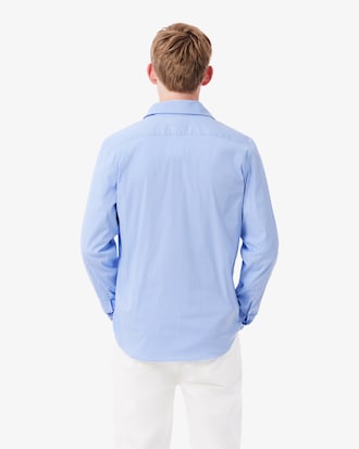 Slim Fit Striped Stretch Poplin Shirt