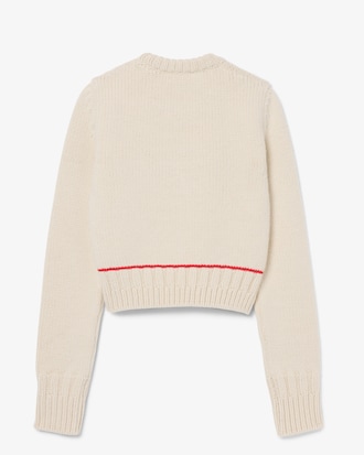 Runway grafischer Wolljersey-Pullover