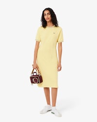 T-Shirt-Kleid mit Kontrasteinfassung aus Jersey