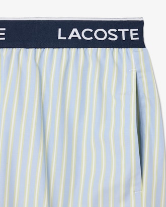 Gestreifte Pyjamashorts aus Popeline