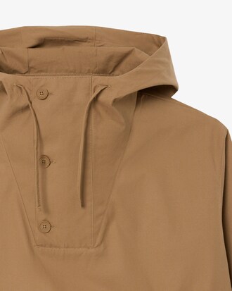 Jacke aus wasserabweisendem Canvas mit halbem Rei&szlig;verschluss und Badge-Akzent