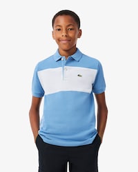 Polohemd aus Petit Piqu&eacute; mit Colorblock-Design
