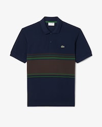 Classic Fit-Polohemd mit Streifen, hergestellt in Frankreich