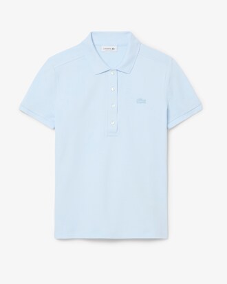 Slim Fit Damen LACOSTE Poloshirt aus Stretch-Baumwoll-Piqu&eacute;