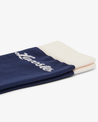 Lange Golfsocken mit Stickerei