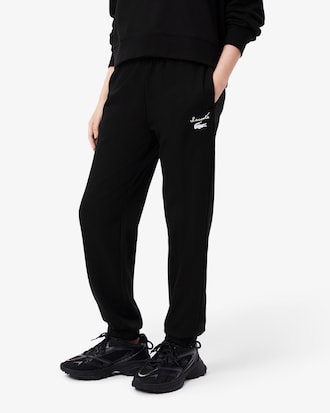 Trainingshose aus Fleece mit Logo