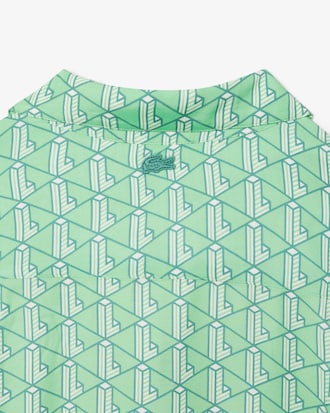 Oversized-Hemd mit Monogramm-Druck