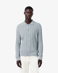 Pullover aus flie&szlig;endem Rippstrick mit Polokragen