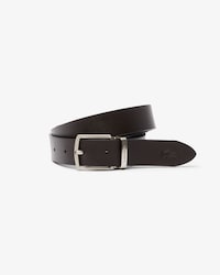 Glatter Ledergürtel mit 2 Schnallen, Geschenkset