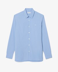 Slim Fit-Hemd aus gestreifter Stretch-Popeline