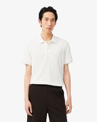 Regular Fit-Polohemd aus Rippstrick