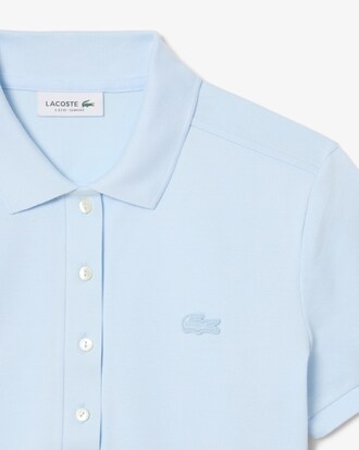 Slim Fit Damen LACOSTE Poloshirt aus Stretch-Baumwoll-Piqu&eacute;