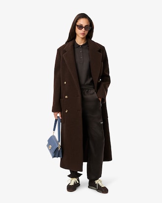 Oversized Polohemd aus Satin mit langen &Auml;rmeln