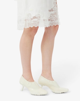 Damen-Sneakers Runway aus Leder mit Absatz