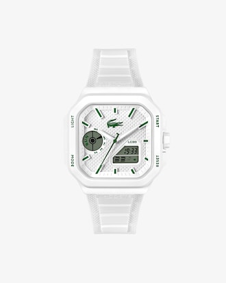 Quadratische Analog- und Digitaluhr LC33 aus Silikon