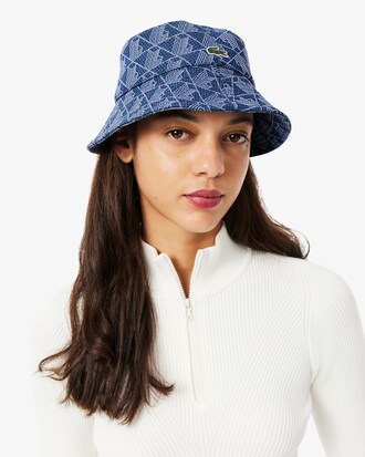 Bob-Hut aus Jacquard mit Monogramm