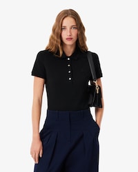 Slim Fit Damen LACOSTE Poloshirt aus Stretch-Baumwoll-Piqu&eacute;
