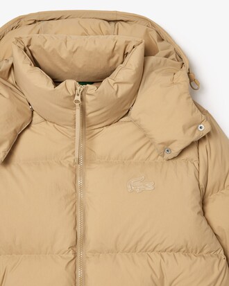 Relaxed Fit-Daunenjacken aus Wolle mit Kapuze