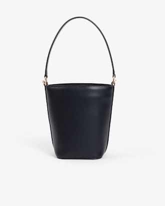 Kleine Eimertasche Tennis Bliss aus Leder